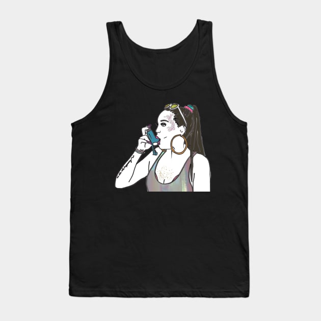 Just Breathe Tank Top by Katsillustration